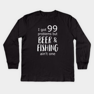 Beer & Fishing Kids Long Sleeve T-Shirt
